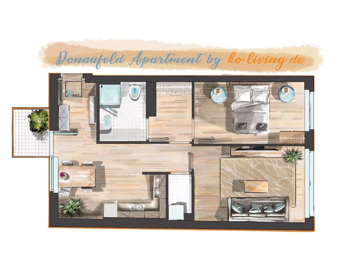 Donaufeld Living - Geräumiges Apartment mit Balkon Wien
